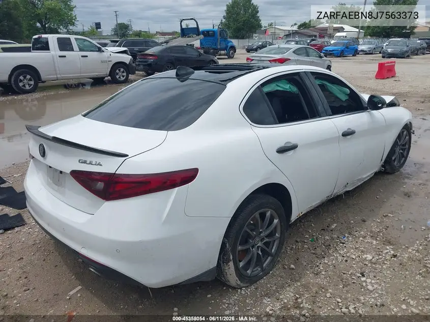 2018 Alfa Romeo Giulia Rwd VIN: ZARFAEBN8J7563373 Lot: 45358054