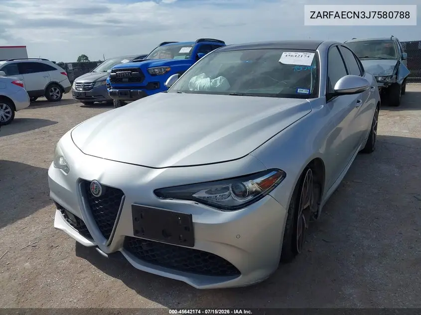 2018 Alfa Romeo Giulia Ti Sport VIN: ZARFAECN3J7580788 Lot: 45642174