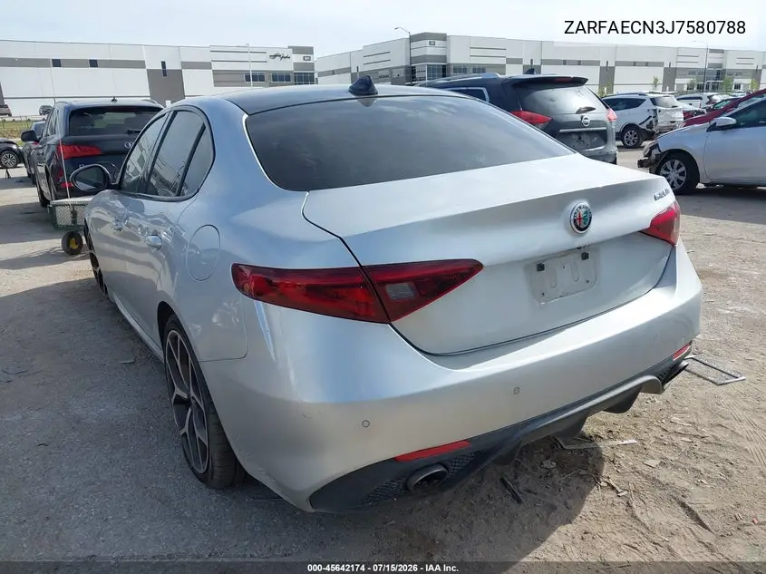 2018 Alfa Romeo Giulia Ti Sport VIN: ZARFAECN3J7580788 Lot: 45642174