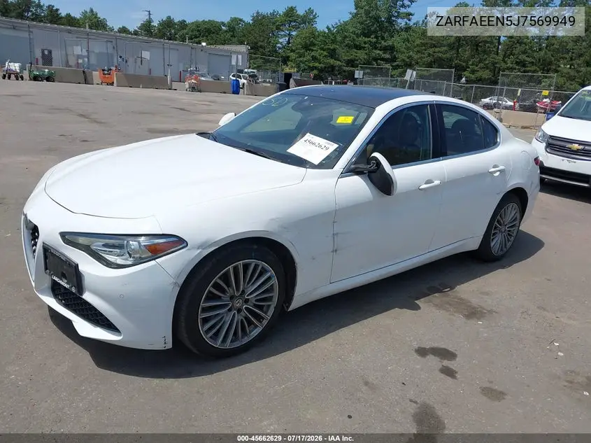 2018 Alfa Romeo Giulia Ti Lusso Awd VIN: ZARFAEEN5J7569949 Lot: 45662629