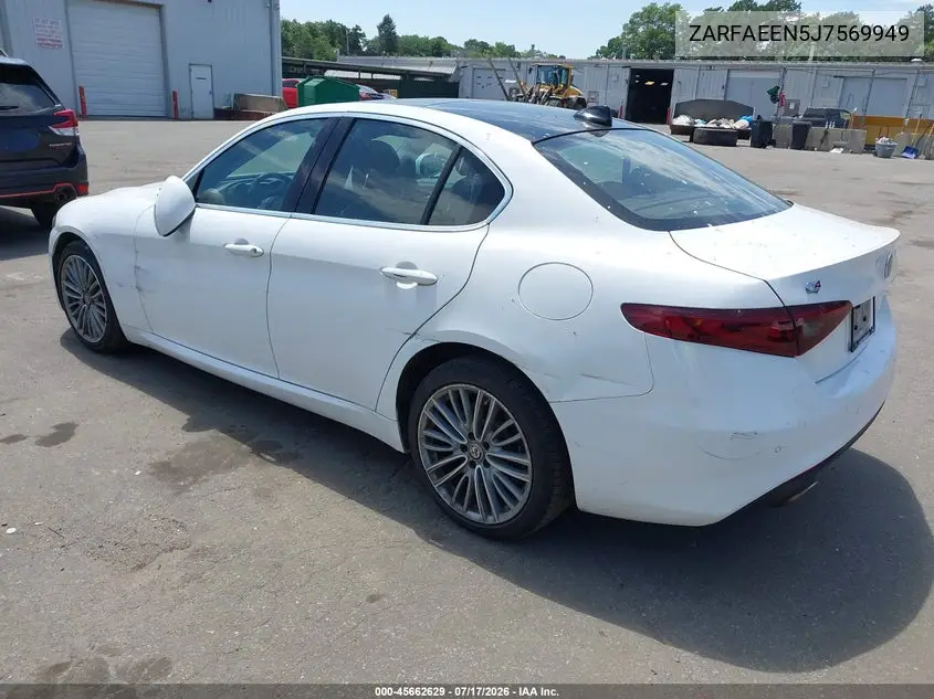 2018 Alfa Romeo Giulia Ti Lusso Awd VIN: ZARFAEEN5J7569949 Lot: 45662629