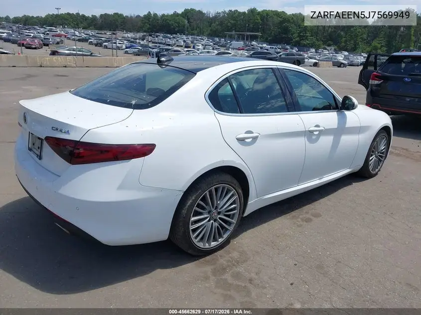 2018 Alfa Romeo Giulia Ti Lusso Awd VIN: ZARFAEEN5J7569949 Lot: 45662629