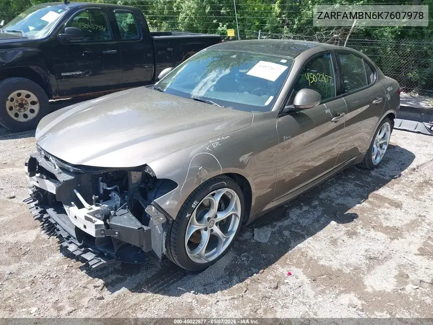 2019 Alfa Romeo Giulia Ti Sport Rwd VIN: ZARFAMBN6K7607978 Lot: 45022677