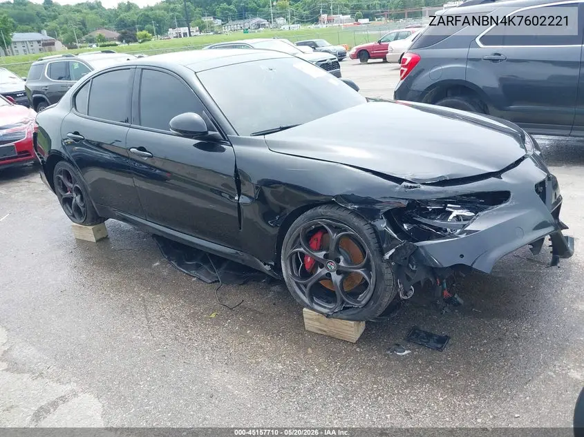 2019 Alfa Romeo Giulia Ti Sport Awd VIN: ZARFANBN4K7602221 Lot: 45157710