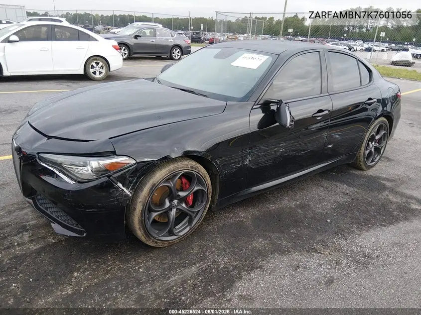 2019 Alfa Romeo Giulia Ti Rwd VIN: ZARFAMBN7K7601056 Lot: 45226524