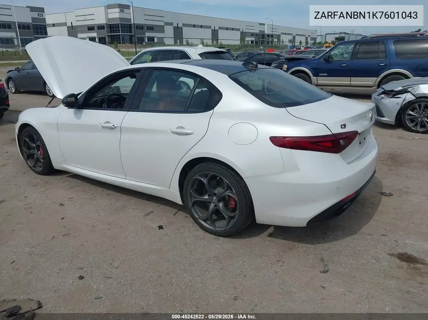 2019 Alfa Romeo Giulia Ti Sport Awd VIN: ZARFANBN1K7601043 Lot: 45242522