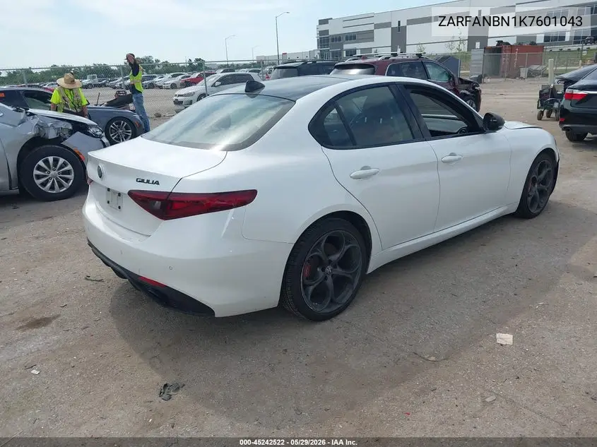 2019 Alfa Romeo Giulia Ti Sport Awd VIN: ZARFANBN1K7601043 Lot: 45242522