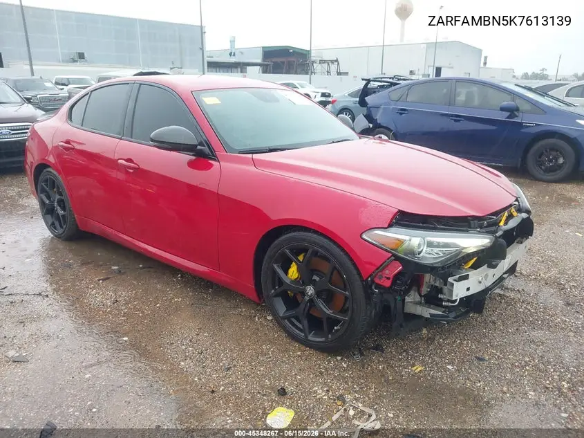 2019 Alfa Romeo Giulia Ti Rwd VIN: ZARFAMBN5K7613139 Lot: 45348267