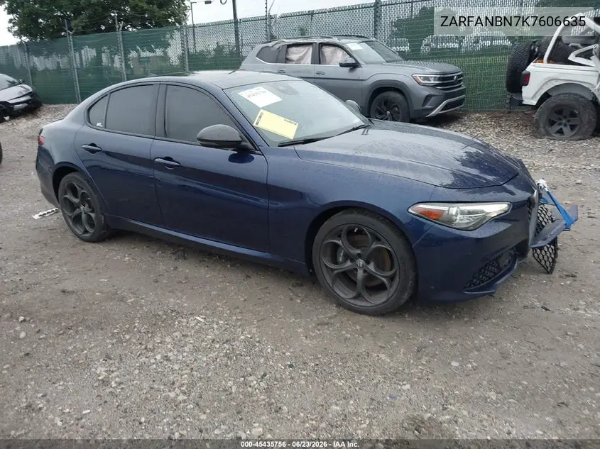 2019 Alfa Romeo Giulia Ti Sport Awd VIN: ZARFANBN7K7606635 Lot: 45435756