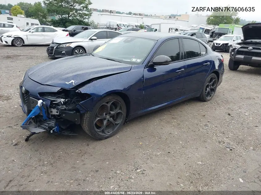 2019 Alfa Romeo Giulia Ti Sport Awd VIN: ZARFANBN7K7606635 Lot: 45435756