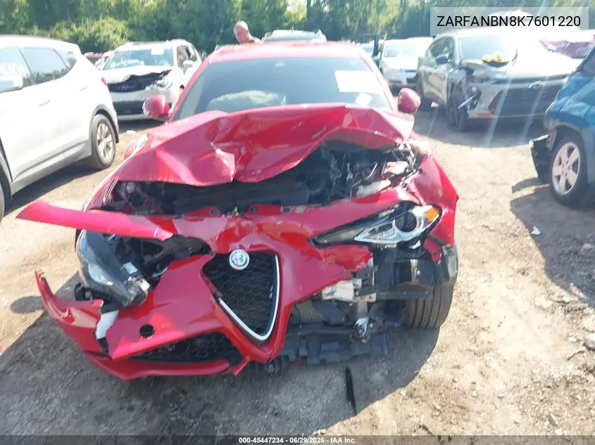 2019 Alfa Romeo Giulia Ti Sport Awd VIN: ZARFANBN8K7601220 Lot: 45447234