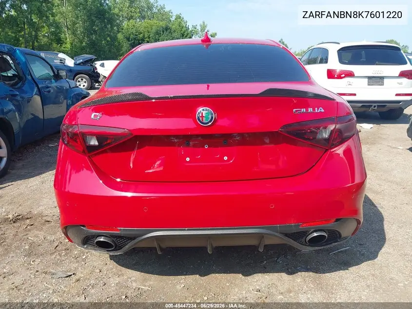 2019 Alfa Romeo Giulia Ti Sport Awd VIN: ZARFANBN8K7601220 Lot: 45447234
