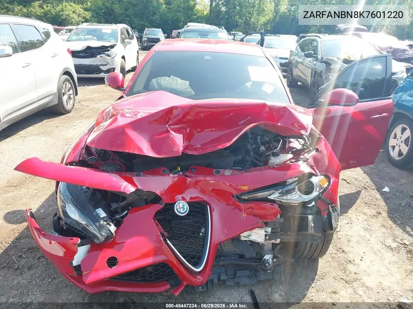 2019 Alfa Romeo Giulia Ti Sport Awd VIN: ZARFANBN8K7601220 Lot: 45447234