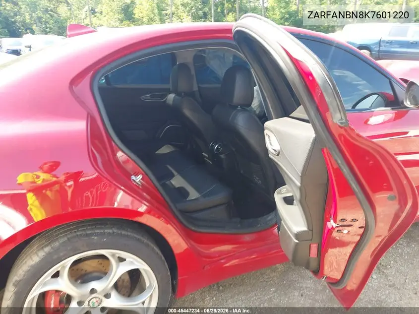 2019 Alfa Romeo Giulia Ti Sport Awd VIN: ZARFANBN8K7601220 Lot: 45447234
