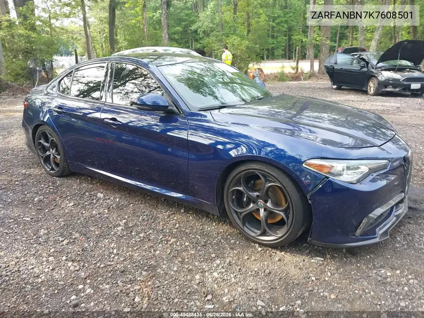 2019 Alfa Romeo Giulia Ti Sport Awd VIN: ZARFANBN7K7608501 Lot: 45488435