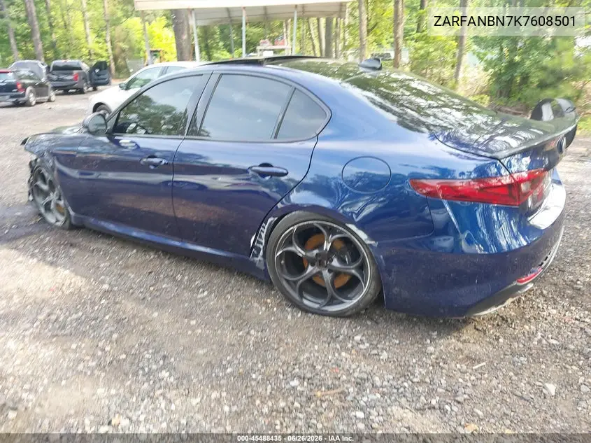 2019 Alfa Romeo Giulia Ti Sport Awd VIN: ZARFANBN7K7608501 Lot: 45488435
