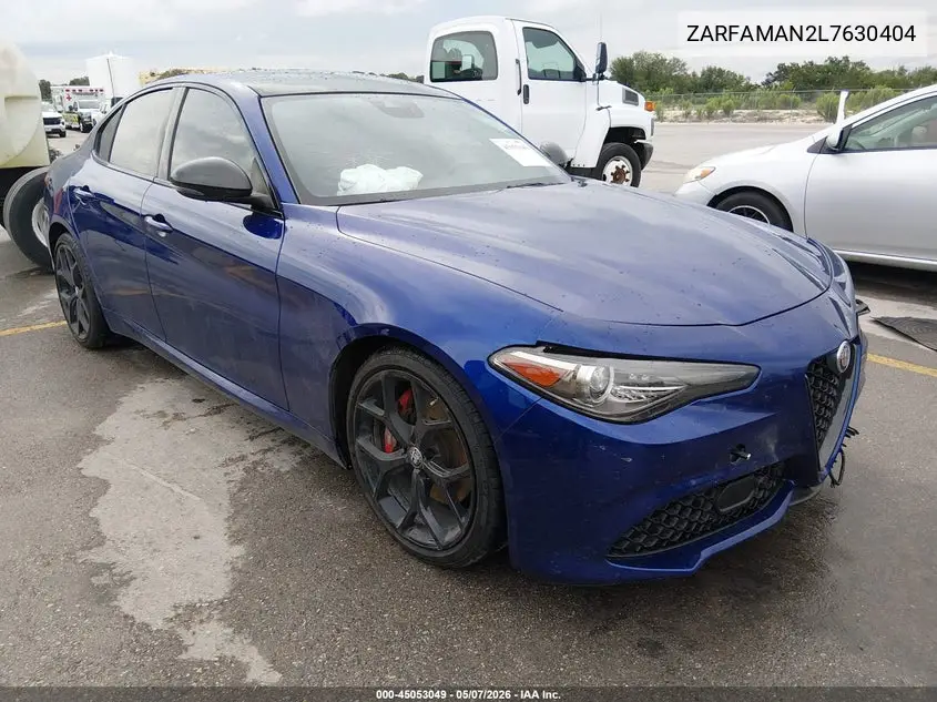 2020 Alfa Romeo Giulia Sport Rwd VIN: ZARFAMAN2L7630404 Lot: 45053049