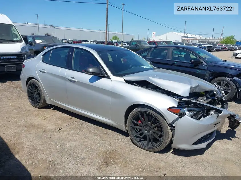 2020 Alfa Romeo Giulia Sport Awd VIN: ZARFANANXL7637221 Lot: 45273348