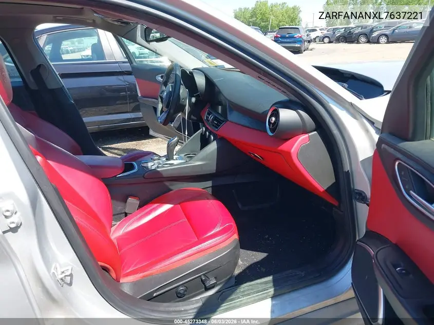 2020 Alfa Romeo Giulia Sport Awd VIN: ZARFANANXL7637221 Lot: 45273348
