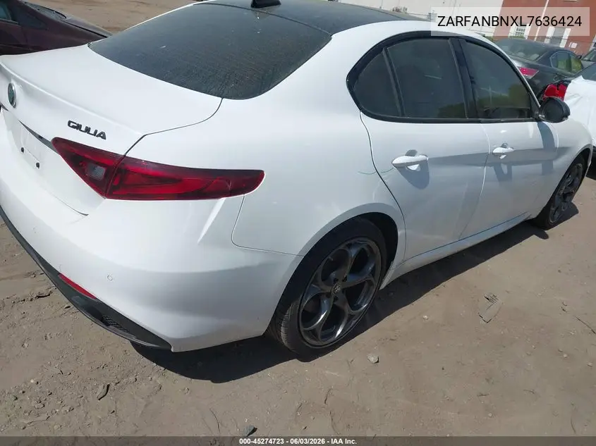2020 Alfa Romeo Giulia Ti Sport Awd VIN: ZARFANBNXL7636424 Lot: 45274723