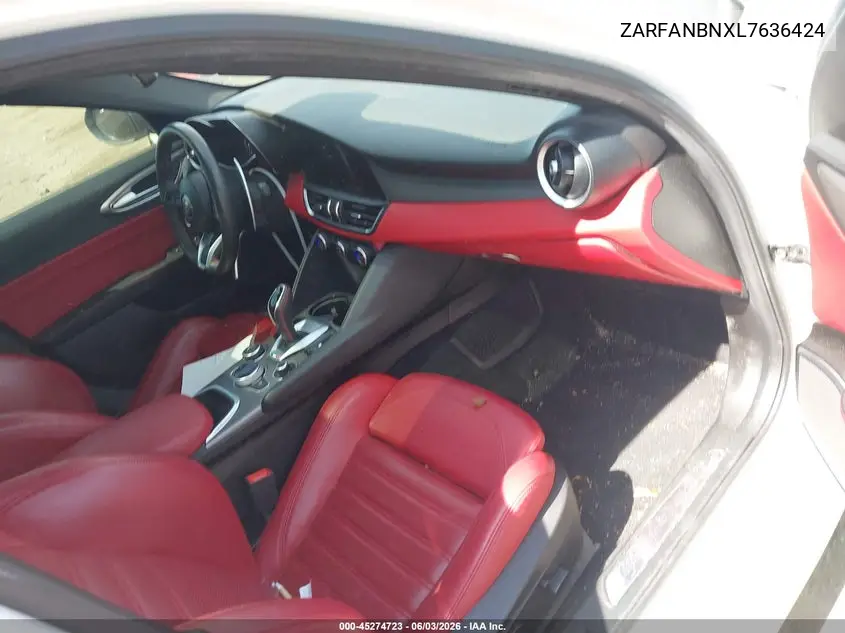 2020 Alfa Romeo Giulia Ti Sport Awd VIN: ZARFANBNXL7636424 Lot: 45274723
