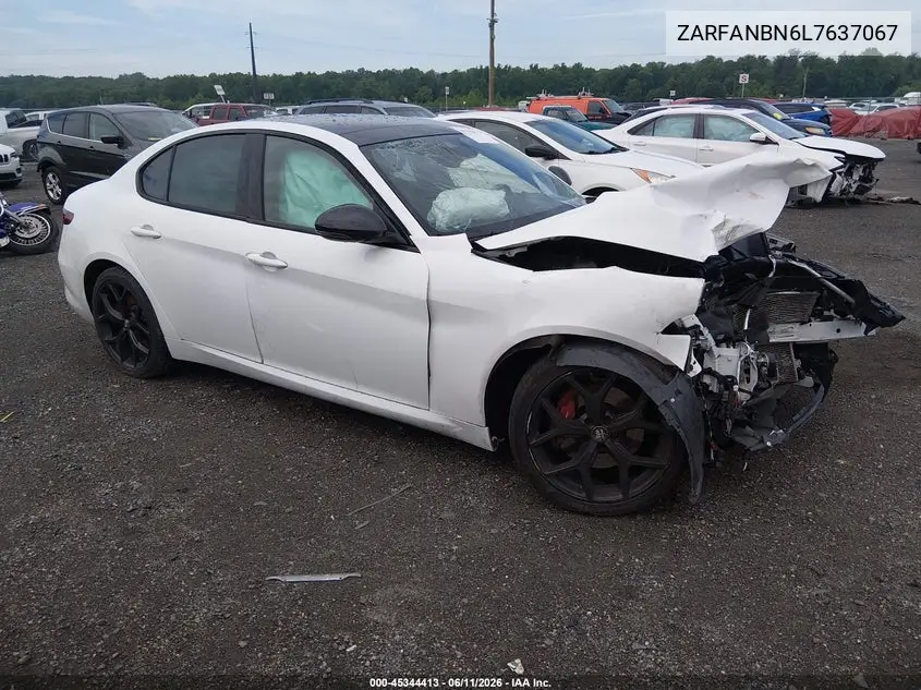 2020 Alfa Romeo Giulia Ti Sport Awd VIN: ZARFANBN6L7637067 Lot: 45344413