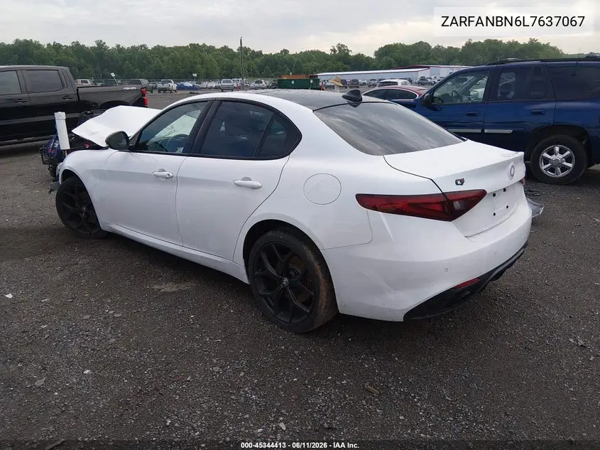 2020 Alfa Romeo Giulia Ti Sport Awd VIN: ZARFANBN6L7637067 Lot: 45344413