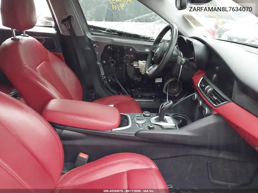 2020 Alfa Romeo Giulia Rwd VIN: ZARFAMAN8L7634070 Lot: 45359076