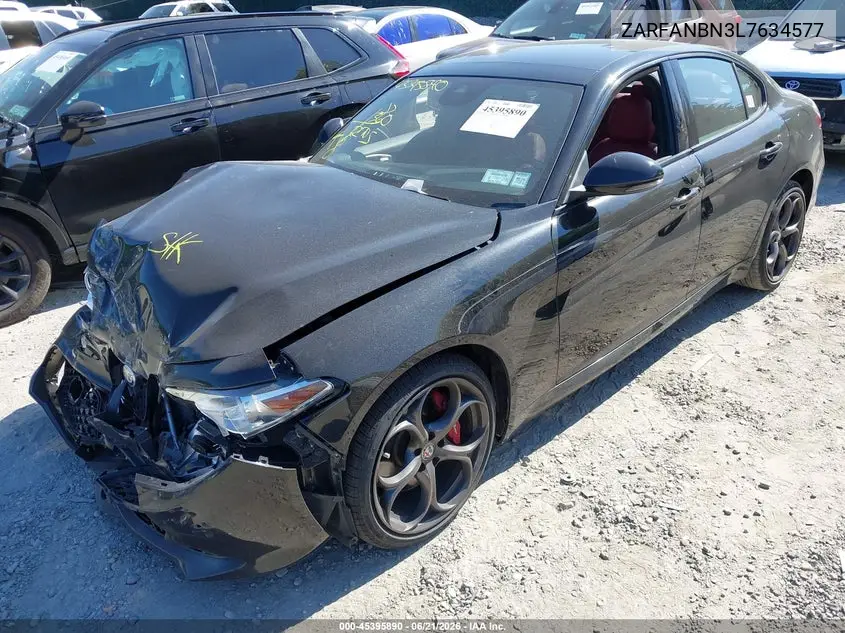 2020 Alfa Romeo Giulia Ti Sport Awd VIN: ZARFANBN3L7634577 Lot: 45395890