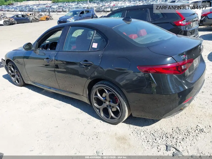 2020 Alfa Romeo Giulia Ti Sport Awd VIN: ZARFANBN3L7634577 Lot: 45395890