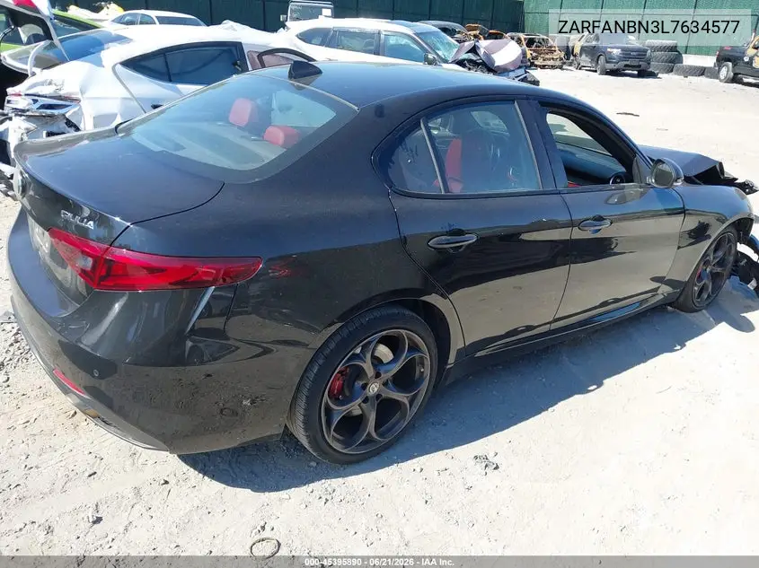 2020 Alfa Romeo Giulia Ti Sport Awd VIN: ZARFANBN3L7634577 Lot: 45395890