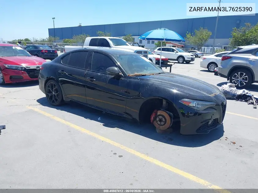 2020 Alfa Romeo Giulia Rwd VIN: ZARFAMAN3L7625390 Lot: 45507412