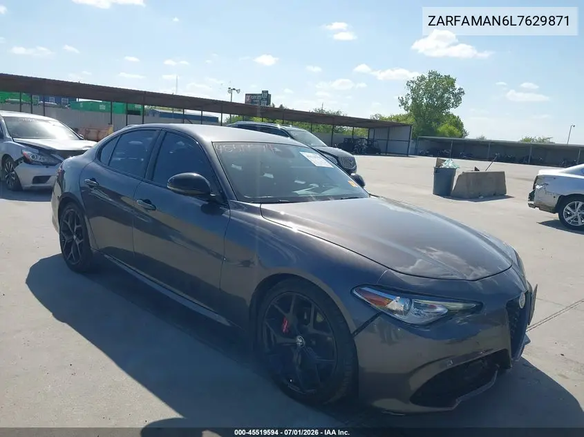 2020 Alfa Romeo Giulia Sport Rwd VIN: ZARFAMAN6L7629871 Lot: 45519594