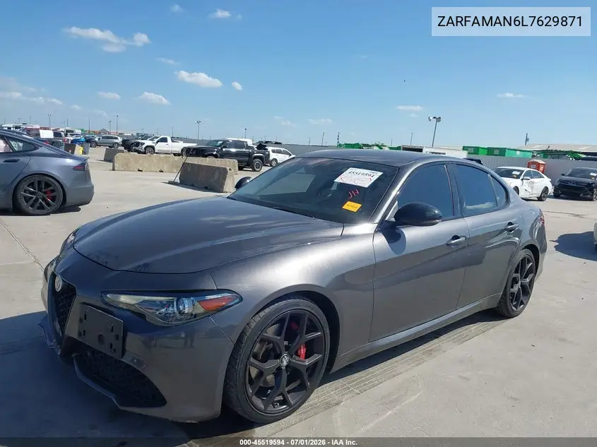 2020 Alfa Romeo Giulia Sport Rwd VIN: ZARFAMAN6L7629871 Lot: 45519594