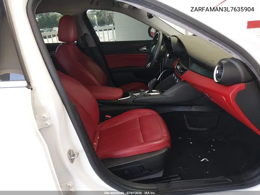 2020 Alfa Romeo Giulia Rwd VIN: ZARFAMAN3L7635904 Lot: 45558340