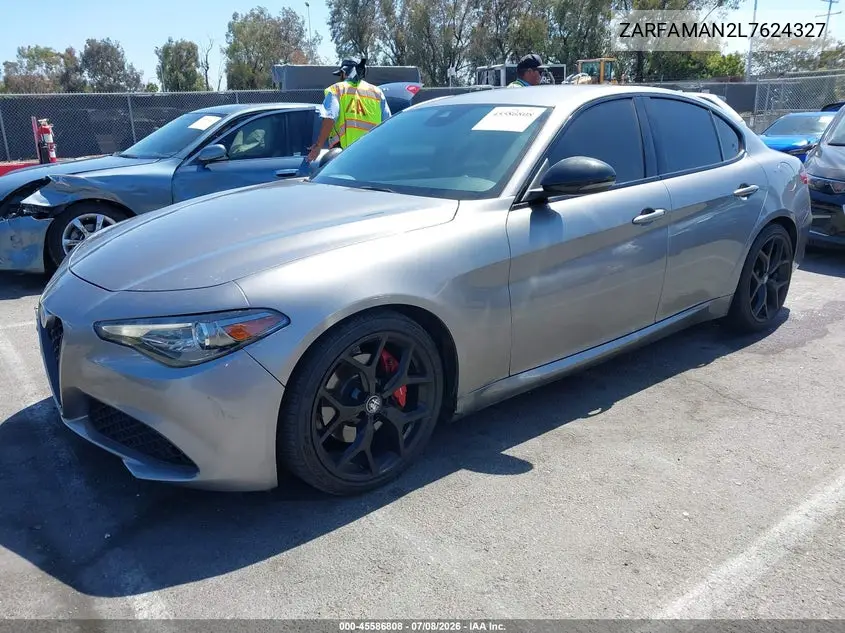 2020 Alfa Romeo Giulia Rwd VIN: ZARFAMAN2L7624327 Lot: 45586808