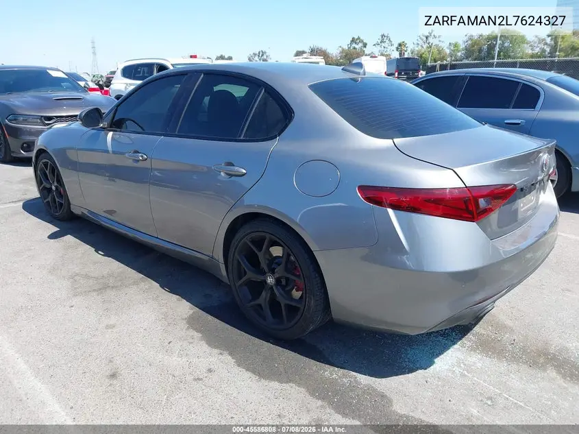 2020 Alfa Romeo Giulia Rwd VIN: ZARFAMAN2L7624327 Lot: 45586808