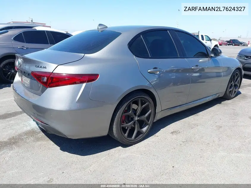 2020 Alfa Romeo Giulia Rwd VIN: ZARFAMAN2L7624327 Lot: 45586808