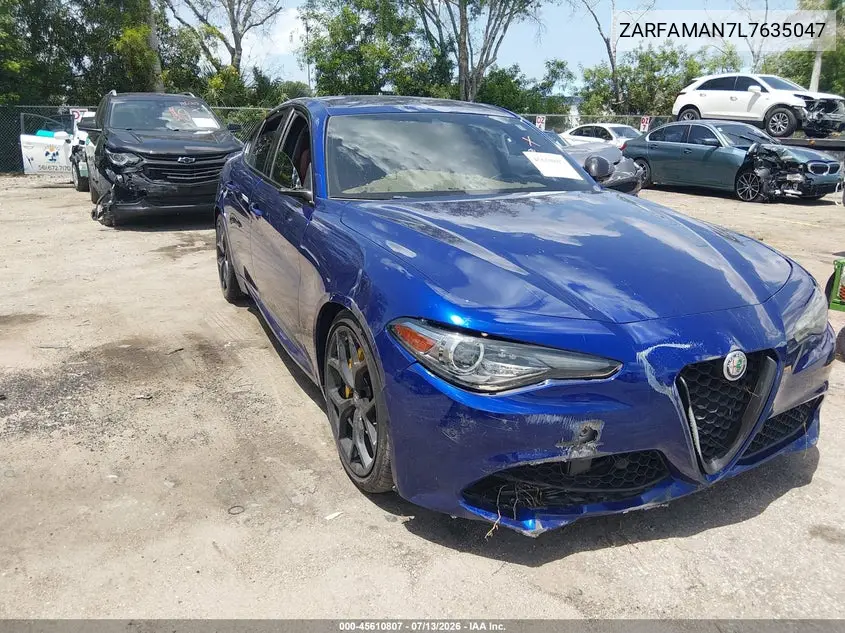 2020 Alfa Romeo Giulia Rwd VIN: ZARFAMAN7L7635047 Lot: 45610807