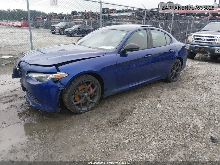 2020 Alfa Romeo Giulia Ti Sport Awd VIN: ZARFANBN7L7635828 Lot: 45625033