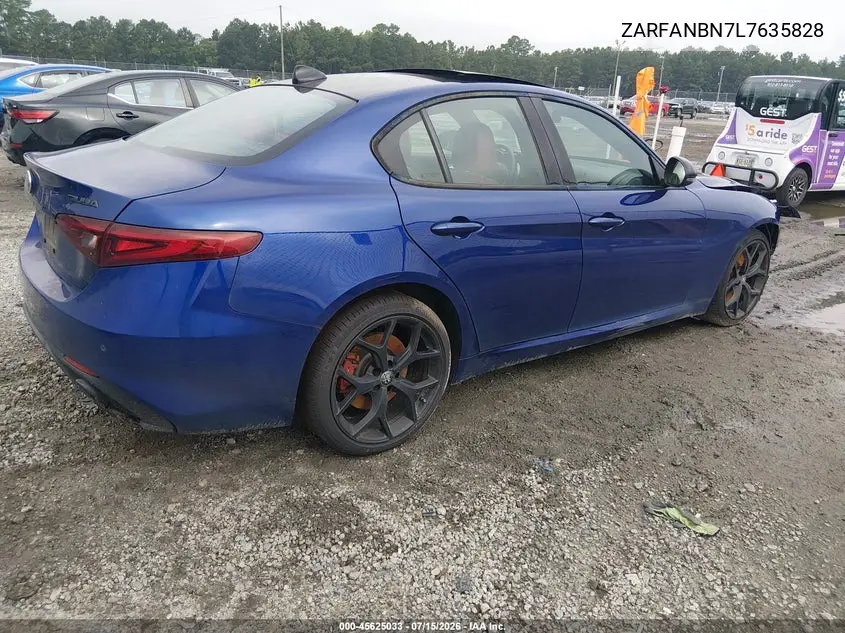 2020 Alfa Romeo Giulia Ti Sport Awd VIN: ZARFANBN7L7635828 Lot: 45625033