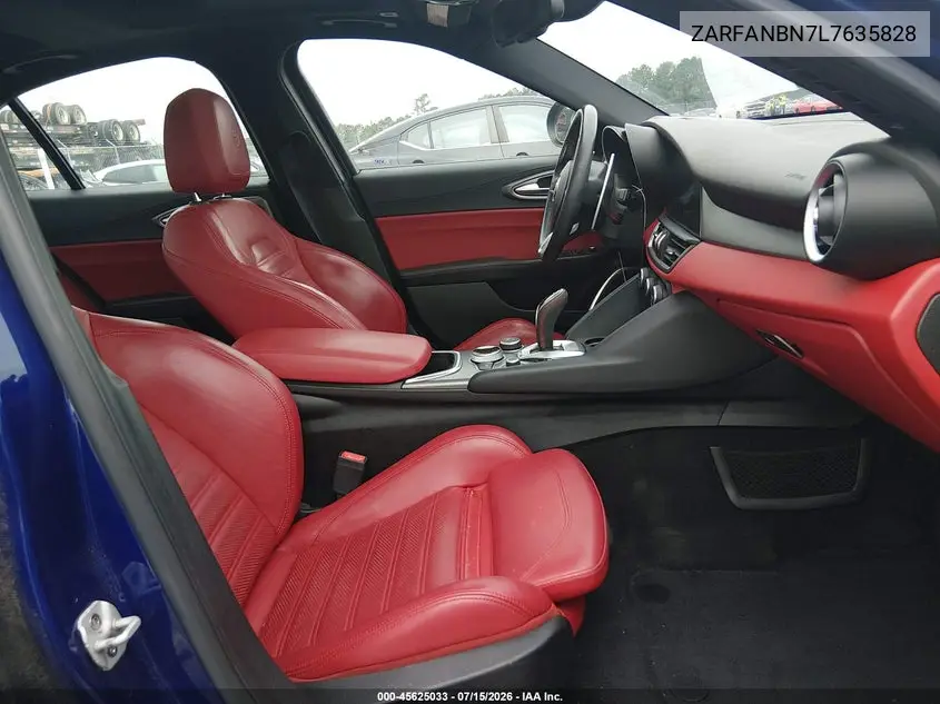 2020 Alfa Romeo Giulia Ti Sport Awd VIN: ZARFANBN7L7635828 Lot: 45625033