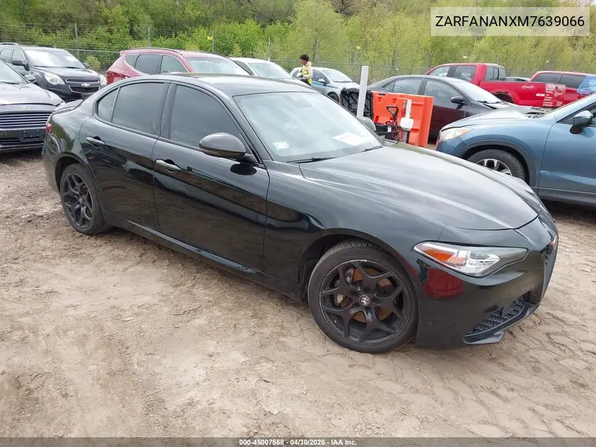 2021 Alfa Romeo Giulia Awd VIN: ZARFANANXM7639066 Lot: 45007568