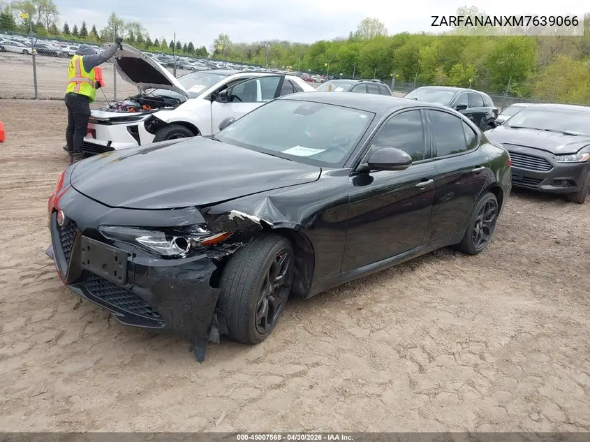 2021 Alfa Romeo Giulia Awd VIN: ZARFANANXM7639066 Lot: 45007568