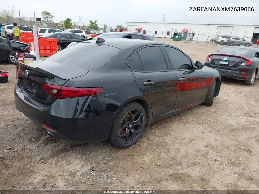 2021 Alfa Romeo Giulia Awd VIN: ZARFANANXM7639066 Lot: 45007568