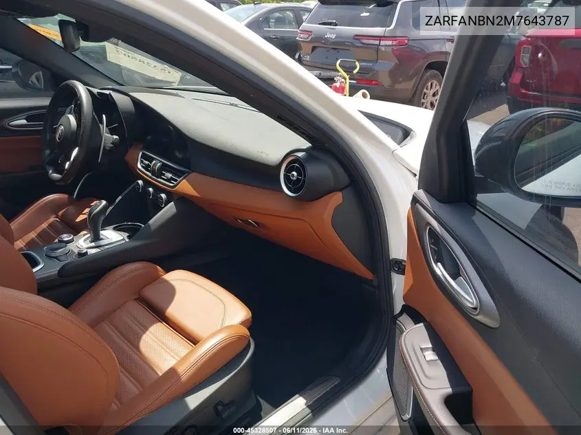 2021 Alfa Romeo Giulia Ti Sport Awd VIN: ZARFANBN2M7643787 Lot: 45328507