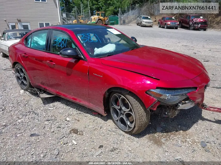 2022 Alfa Romeo Giulia Veloce Awd VIN: ZARFANBNXN7661441 Lot: 45433881