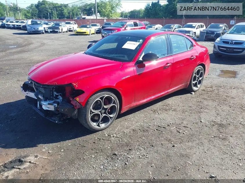 2022 Alfa Romeo Giulia Veloce Awd VIN: ZARFANBN7N7664460 Lot: 45453967