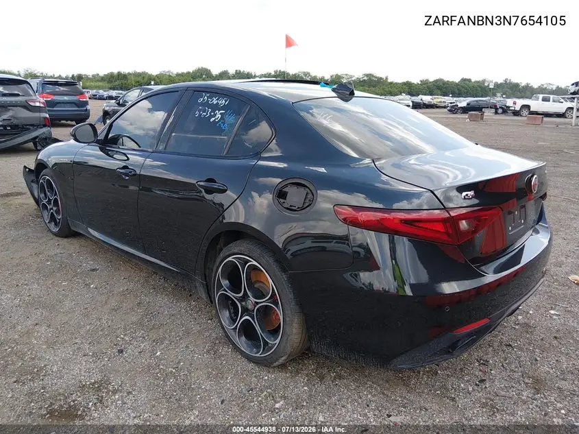 2022 Alfa Romeo Giulia Veloce Awd VIN: ZARFANBN3N7654105 Lot: 45544938