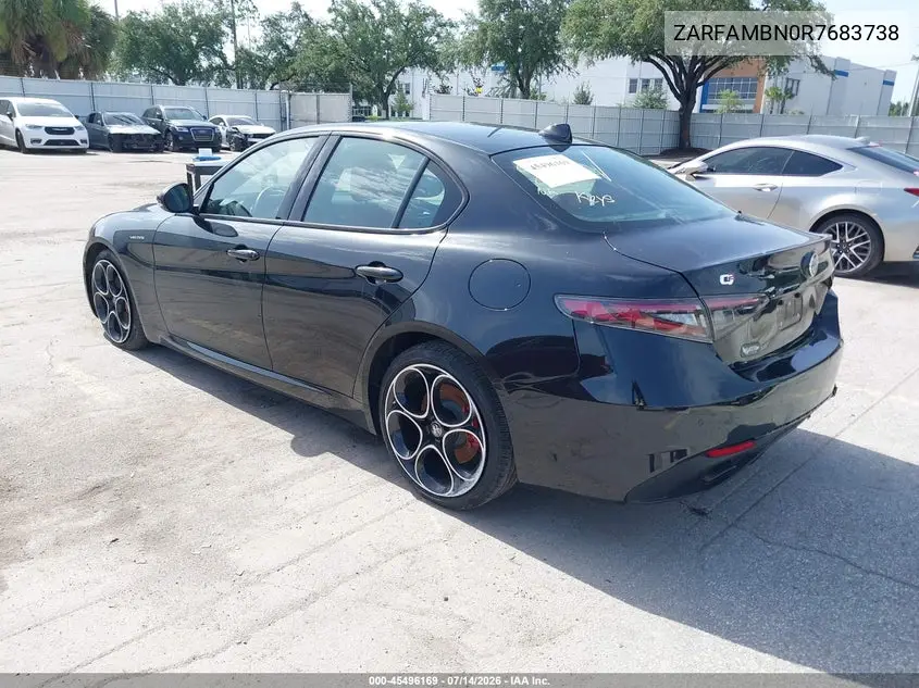 2024 Alfa Romeo Giulia Veloce Rwd VIN: ZARFAMBN0R7683738 Lot: 45496169
